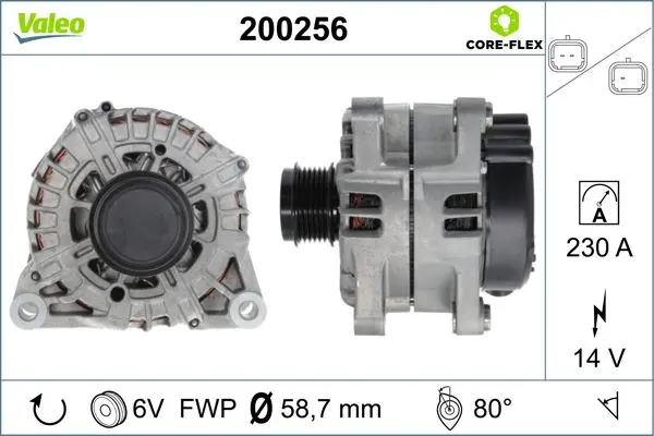 Generator / Alternator VALEO CORE-FLEX 200256