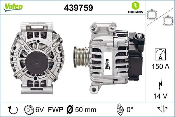 Generator / Alternator VALEO ORIGINS 439759