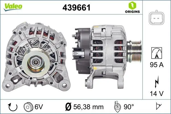 Generator / Alternator VALEO ORIGINS NEW OE TECHNOLOGY 439661