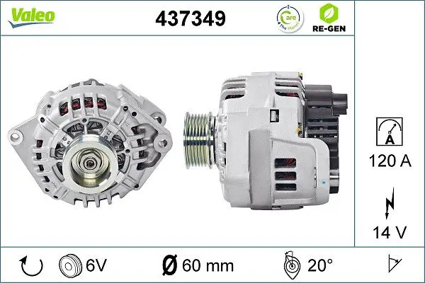 Generator / Alternator VALEO RE-GEN REMANUFACTURED 437349