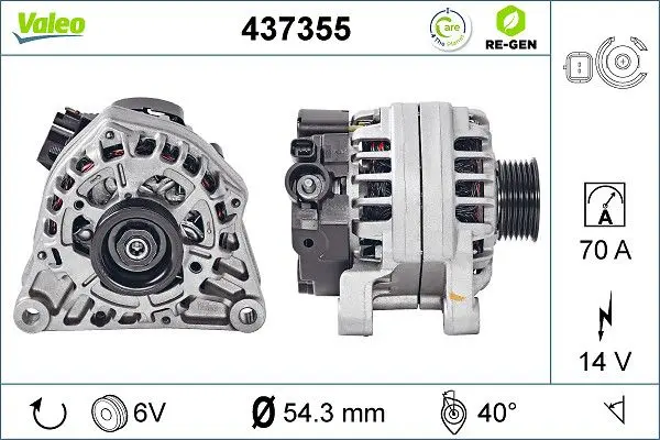 Generator / Alternator VALEO RE-GEN REMANUFACTURED 437355