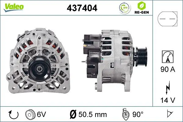 Generator / Alternator VALEO RE-GEN REMANUFACTURED 437404