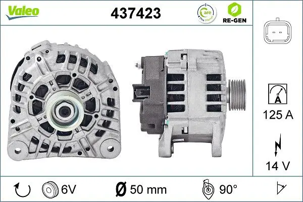 Generator / Alternator VALEO RE-GEN REMANUFACTURED 437423