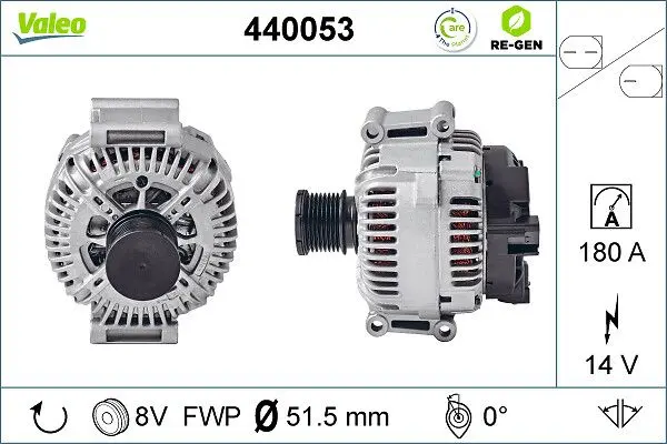 Generator / Alternator VALEO RE-GEN REMANUFACTURED 440053