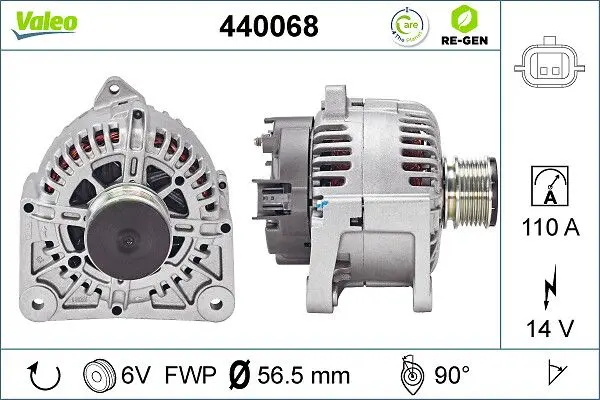 Generator / Alternator VALEO RE-GEN REMANUFACTURED 440068