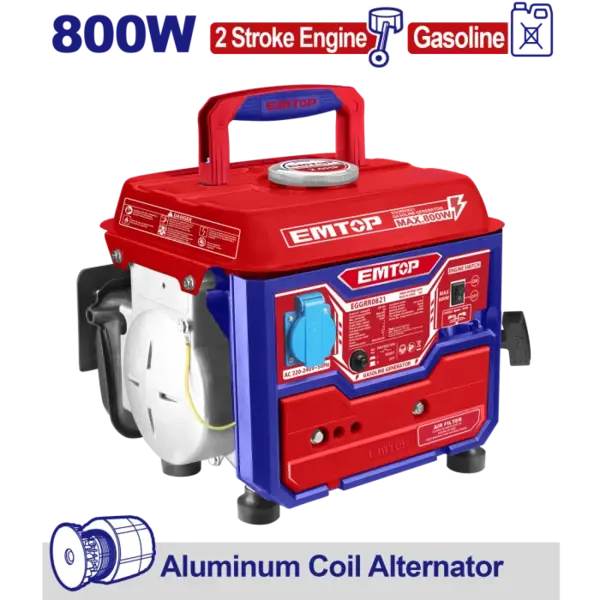 Generator pe benzina 800W, rezervor 4L - EGGRR0821, EMTOP