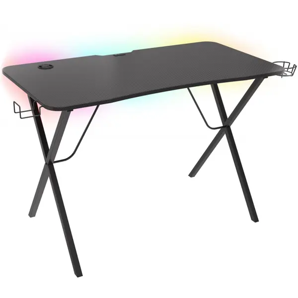 Genesis Birou gaming Genesis Holm 200, Iluminare RGB, Negru