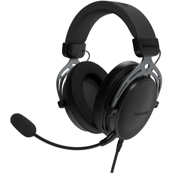 Genesis Casti Gaming Genesis Toron 531 , Over-Ear, 50mm Driver, Microfon si Cablu Detasabil, Compatibil PS 3,4,5, XBOX One, S, X, Series X, S, Rog Ally, Steam Deck, PC, Negru