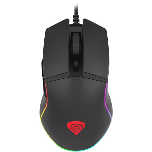 Genesis Mouse Gaming cu fir Genesis Krypton 220, 6.400 DPI, 1.000Hz, 22G, Software, Macro, Butoane Programabile, RGB LED, Cablu braided 1,8m, Negru