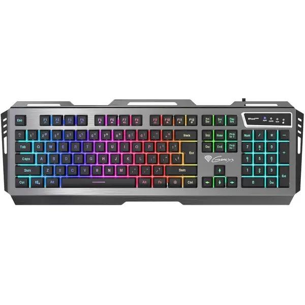 Genesis Tastatura Gaming Genesis RHOD 420 RGB, cu fir, Lungime cablu 1.6 m, Negru