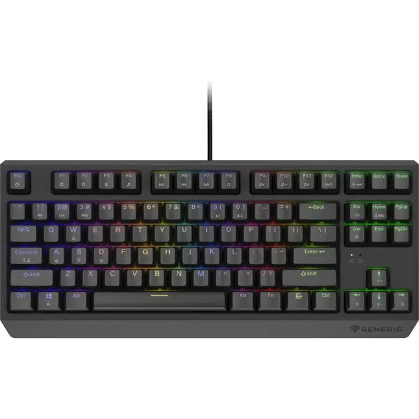 Genesis Tastatura mecanica pentru gaming cu fir Genesis Thor 230 TKL, RGB, Switch Linear, Lungime cablu 1.6m, Negru