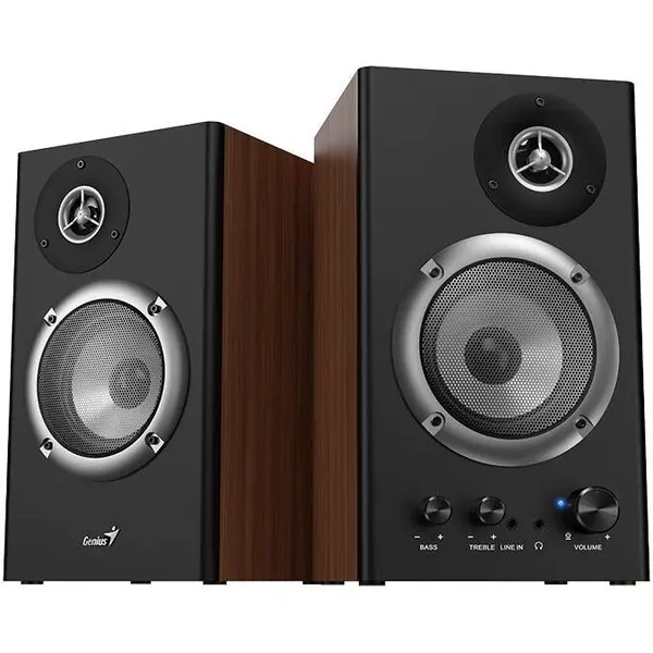 genius Boxe GENIUS 2.0, SP-HF1200B, RMS: 36W (2 x 18W), amplificare integrata, negru-maroniu