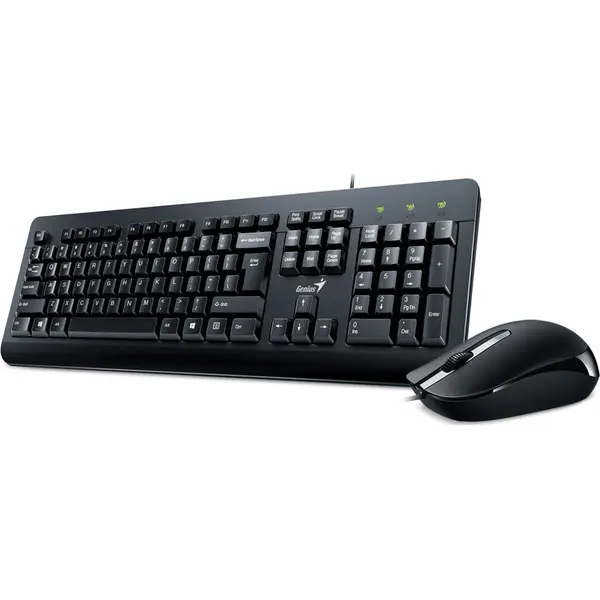 genius Kit tastatura + mouse Genius KM-160, cu fir, USB, Negru