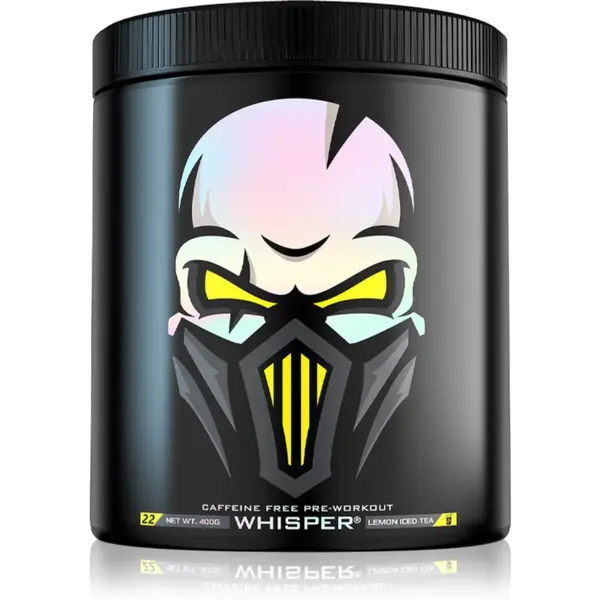 Genius Nutrition Whisper favorizează performanțele sportive fără cofeină aroma Lemon Iced Tea 400 g