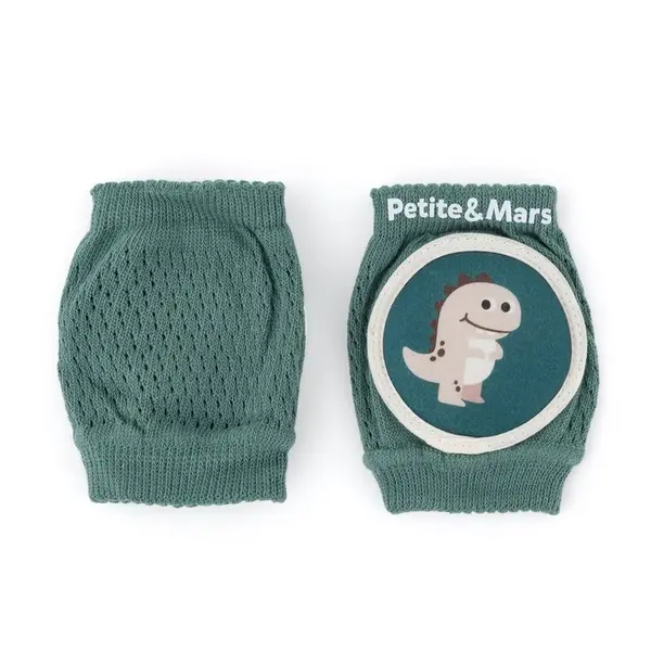 Genunchiere cu pernute PetiteMars cu elastic 13x10 cm 6 luni+ verde