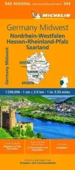 Germany Midwest - Michelin Regional Map 543. 12th ed., Sheet Map/Michelin