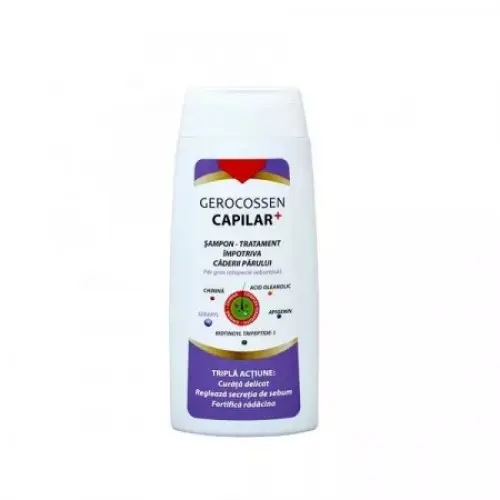Gerocossen Capilar+ sampon tratament impotriva caderii parului, pentru par gras, 275ml Zephyr Labs