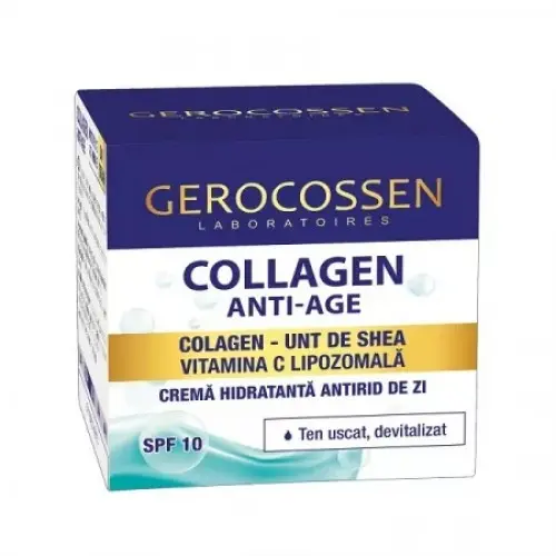 Gerocossen Collagen Anti Age crema hidratanta antirid zi pentru ten uscat SPF10, 50ml Zephyr Labs