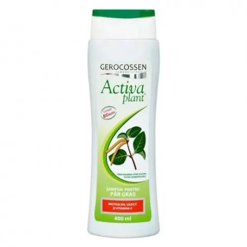 Gerocossen sampon pentru par gras cu mesteacan, urzica, vitamina E Activa Plant, 400ml Zephyr Labs