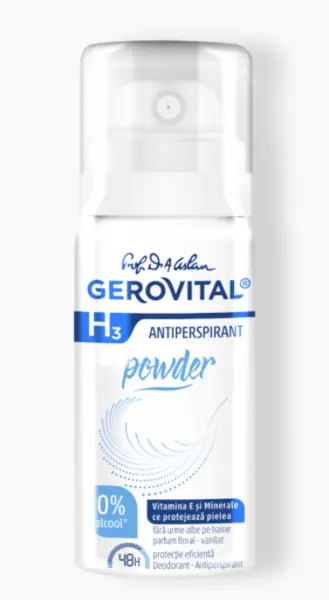 Gerovital deodorant antiperspirant powder spray X 40ML FL. FARMEC