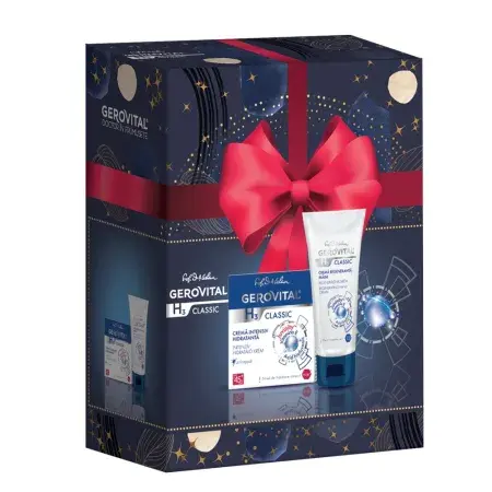 Gerovital H3 classic caseta 44630 (Crema intens hidratanta zi 50ml + Crema regeneranta maini 100ml) 1 pach. Farmec