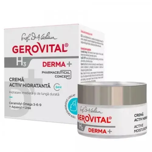 Gerovital H3 Derma+ crema activ hidratanta 24h, 50ml 380 Zephyr Labs