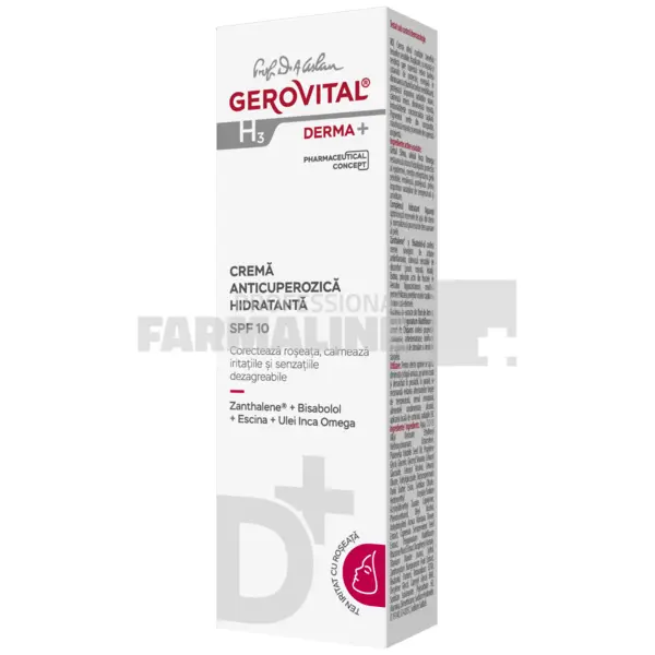 Gerovital H3 Derma+ Crema anticuperozica hidratanta SPF10 50 ml