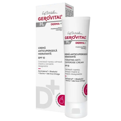 Gerovital H3 Derma+ crema anticuperozica hidratanta SPF10, 50ml 4020 Zephyr Labs