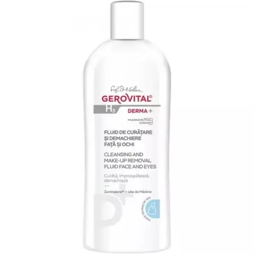 Gerovital H3 Derma+ fluid curatare si demachiere fata si ochi, 200ml 382 Zephyr Labs