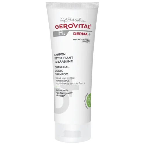 Gerovital H3 Derma+ sampon detoxifiant cu carbune, 200ml 4130 Zephyr Labs