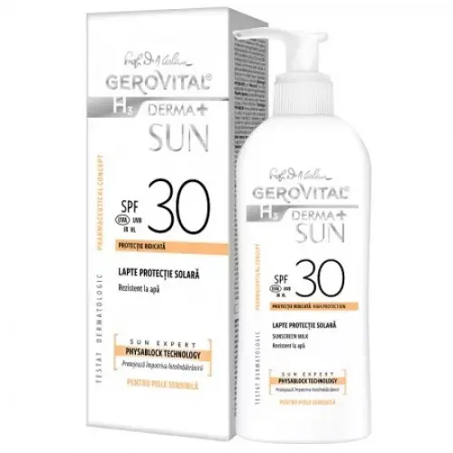 Gerovital H3 derma+ sun lapte protectie solara SPF30, 150ml, 46750 Zephyr Labs