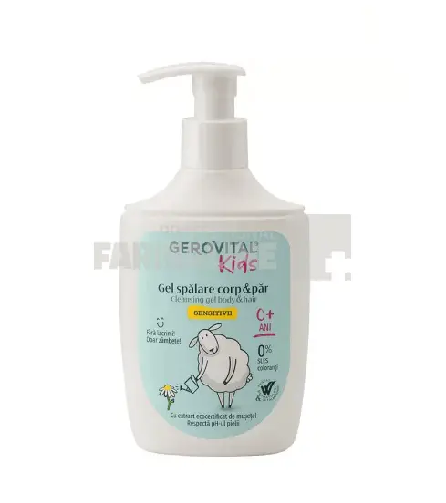 Gerovital Kids Gel de spalare corp si par Sensitive 300 ml