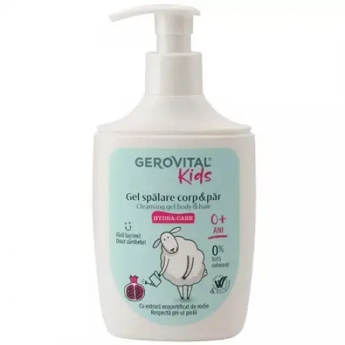 Gerovital Kids gel spalare corp si par Hydra-care, 300ml Zephyr Labs