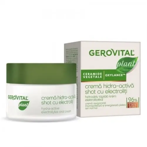 Gerovital Plant crema hidra-activa shot cu electroliti, 50ml 1340 Zephyr Labs