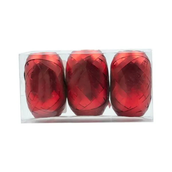 Ghem rafie pentru activitati crafts, rosu metalic, 5 mm x 10 m, 3 bucati set