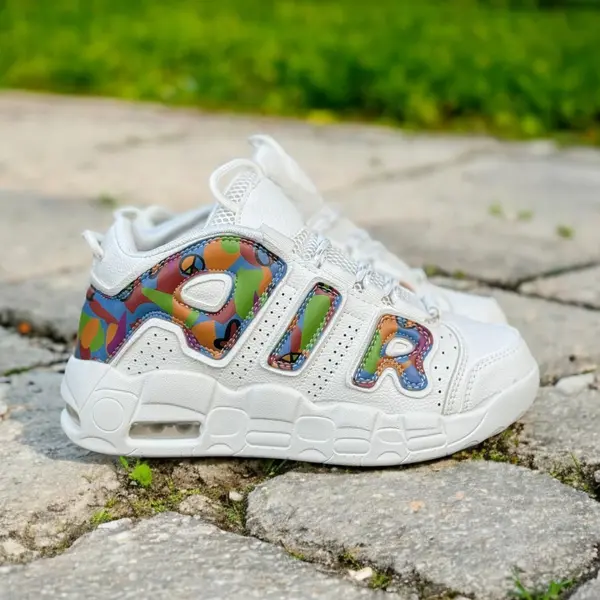 GHETE AIR UNISEX WHITE&COLORED ABAR6 (MĂRIME: 43)