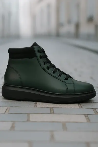 Ghete Casual Barbati din Piele Verde - BEN