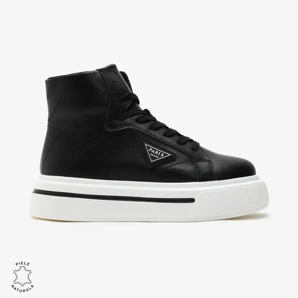 Ghete dama din Piele Naturala CRL0647 NEGRU