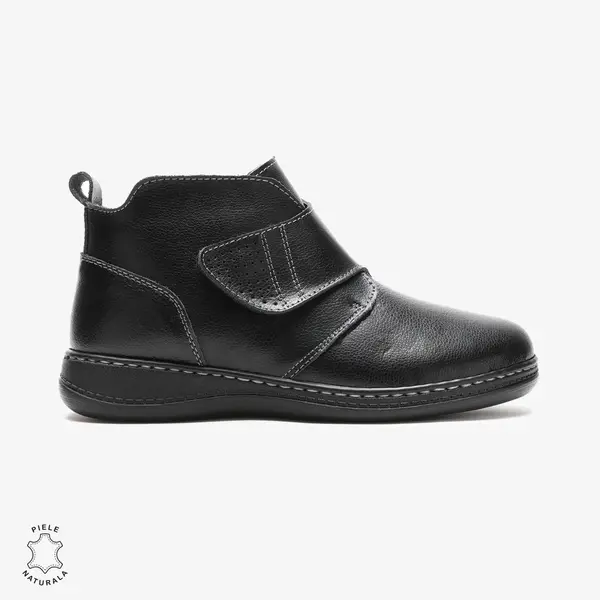GHETE DAMA DIN PIELE NATURALA CRL0681 Negre