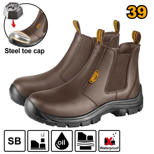 Ghete Protectie Maro cu Varf Metalic 43 INGCO SSH08SB.43