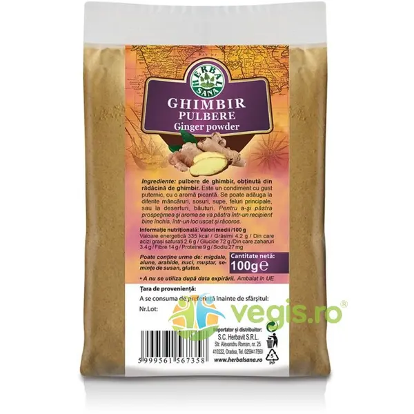 Ghimbir Pulbere 100gr