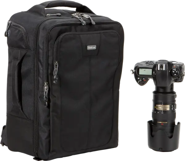Ghiozdan aparat foto, obiective, flash, laptop, Think Tank Airport Commuter, Black