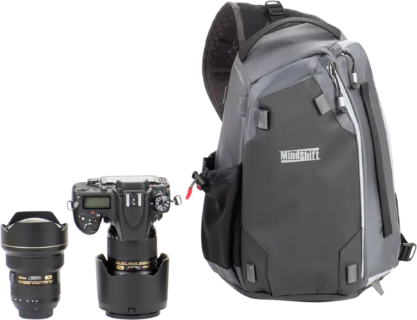Ghiozdan aparat foto, obiective, flash, Think Tank MindShift PhotoCross Sling 10, Carbon Grey