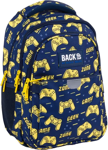 Ghiozdan BackUP P - Game Zone, cu 3 compartimente