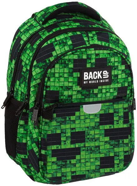 Ghiozdan BackUp P - Pixels, cu 3 compartimente