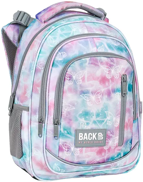 Ghiozdan BackUp R - Pastel Magic, cu 3 compartimente