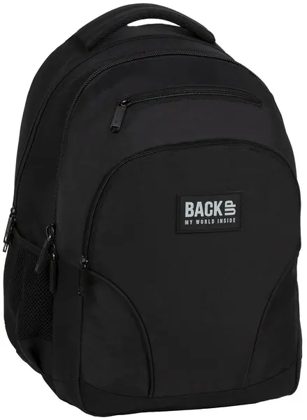 Ghiozdan BackUp W - Negru, cu 3 compartimente