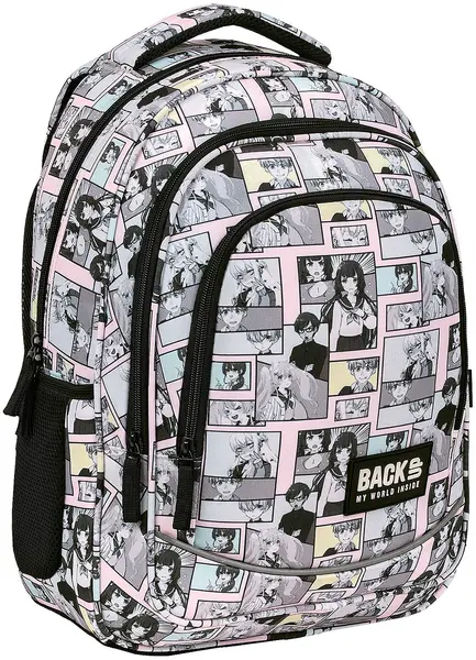 Ghiozdan BackUp X - Pastel Manga, cu 3 compartimente
