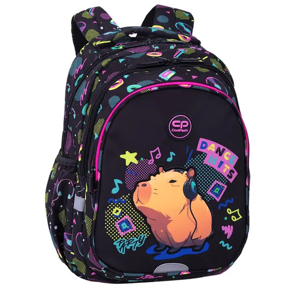 Ghiozdan cu 3 compartimente, Coolpack, Capybara, Negru