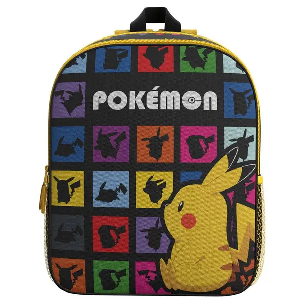 Ghiozdan, cu doua compartimente si doua buzunare laterale, 40x30x15 cm, bretele ajustabile si intarite, multicolor, Pokemon Engros